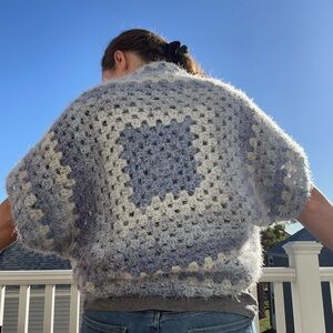 Crochet cocoon shrug sweater‎